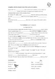 English worksheet: The Purloined Letter 