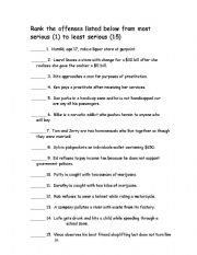 English Worksheet: government offenses?