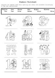 Numbers worksheet