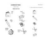English worksheet: CLASSROOM THINGS