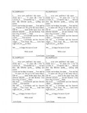 English Worksheet: Verb to Be fill in the gaps