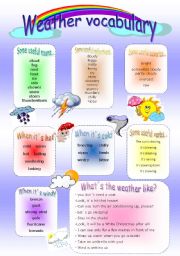 English Worksheet: Weather vocabulary