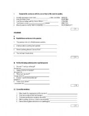 English Worksheet: grammar test