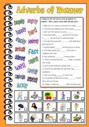 English Worksheet: Adverbs of Manner