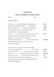 English worksheet: like fce