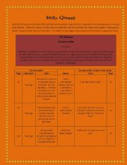 English worksheet:  Alchemist Paulo Coelho ( Info Quest series 4)