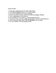 English Worksheet: Dayli Activities