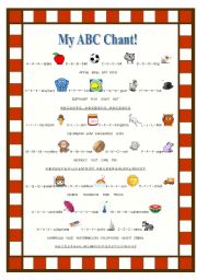 English Worksheet: My ABC Chant