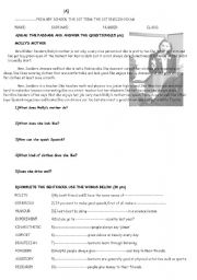 English Worksheet: exam for 8th grade