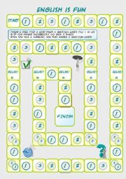 English Worksheet: UNIVERSAL BOARD GAME