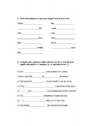 English worksheet: Past simple