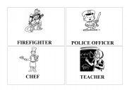 English worksheet: Professions flash cards