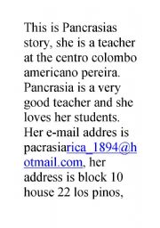 English Worksheet: pancracias