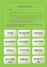 English Worksheet: compound adjectives