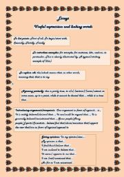 English Worksheet: Linking words and expressions for essays