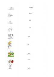 English Worksheet: Match of verbs