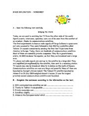 English Worksheet: SPACE EXPLORATION - PARTI