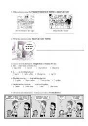 English Worksheet: simple past x present perfect