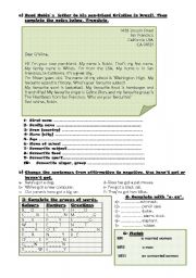 English Worksheet: Revision