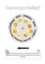 feelings wheel esl worksheet by vaniaxuereb