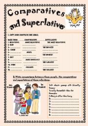 English Worksheet: Comparatives and superlatives