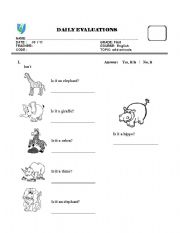 English worksheet: Wild animals