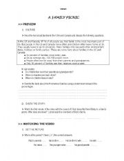 English Worksheet: A family picnic