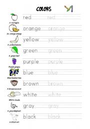 English Worksheet: Colors