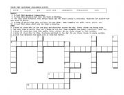 English worksheet: Weather Tools Crossword Puzzle