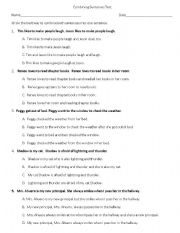 English Worksheet: Combining SentencesTest