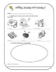 English Worksheet: means of communication