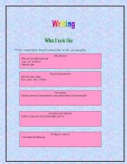 English worksheet: What I look like 