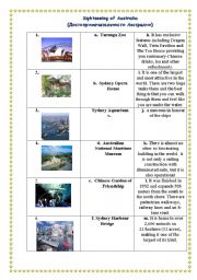 English Worksheet: Sightseeings of Australia