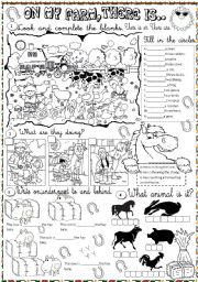 English Worksheet: the farm