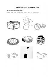 English Worksheet: Groceries