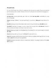 English Worksheet: Phrasal Verbs: A few examples