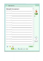 English Worksheet: Chat language part 2