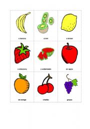 English Worksheet: Fruit