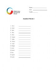 English Worksheet: Jumbled words