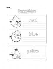 English Worksheet: Primary Color Worksheets