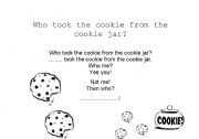 English Worksheet: who took the cookies from the cookie jar?