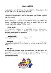 English Worksheet: HALLOWEEN STORY