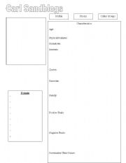 English worksheet: Book Report