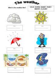 English Worksheet: The weather