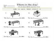 English Worksheet: preposition