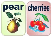 English Worksheet: Fruits flashcards set1