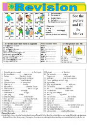 English Worksheet: Revision  exercises