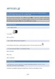 English Worksheet: Articles