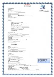 English worksheet: Lyric - Far Away