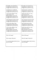 English Worksheet: I fought the Law